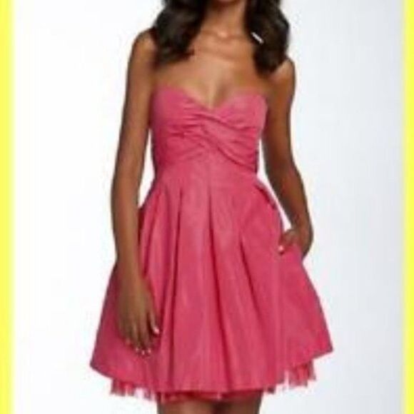 BCBGMAXAZRIA Pleated Strappy Dress 4 – Elegant Formal Cocktail Dress - Picture 10 of 10